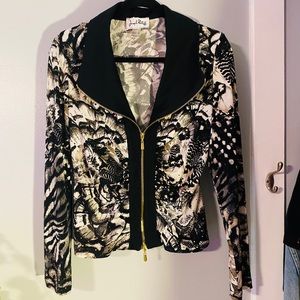 Joseph Ribkoff animal print blazer size 12